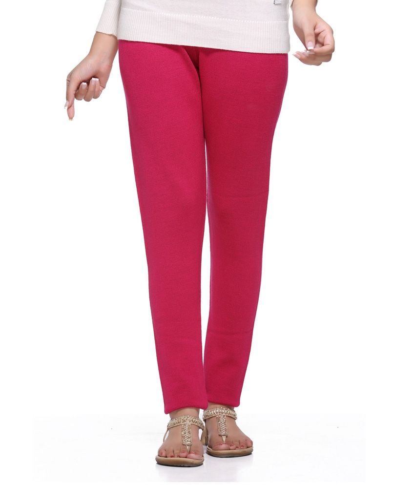 Aashish Fabrics Pink Woolen Leggings Price in India Buy Aashish Fabrics Pink Woolen Leggings