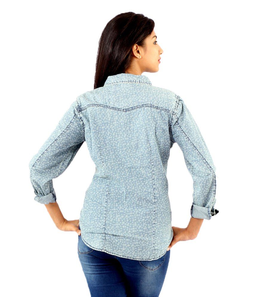 Buy Old Khaki Blue Denim Shirts Online 