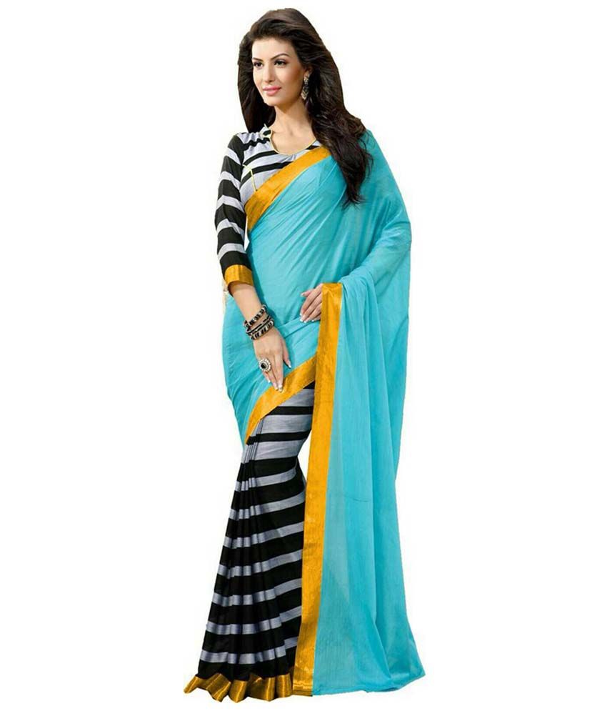 Sneha Fancy Designer Sarees Blue Bhagalpuri Silk Saree Buy Sneha Fancy Designer Sarees Blue 