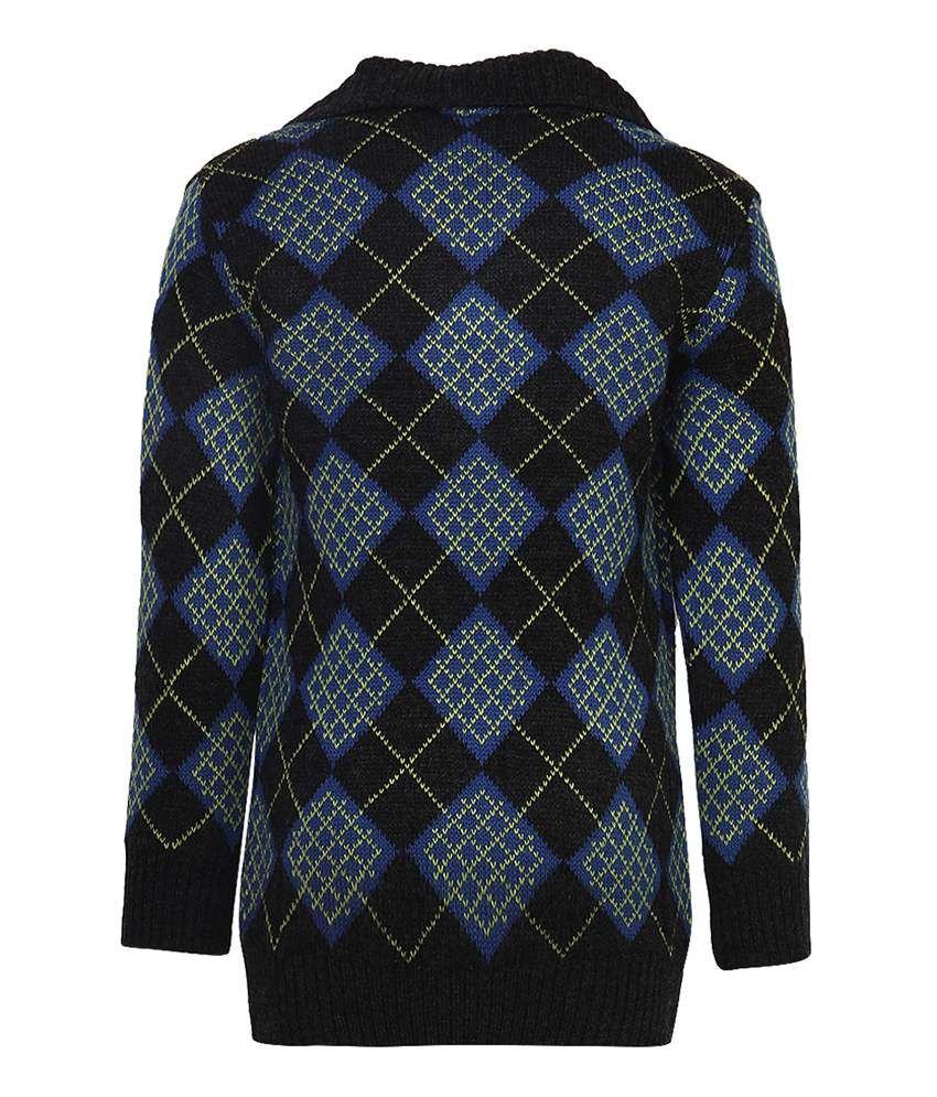 FS MiniKlub Black Argyle Sweater - Buy FS MiniKlub Black Argyle Sweater Online at Low Price 