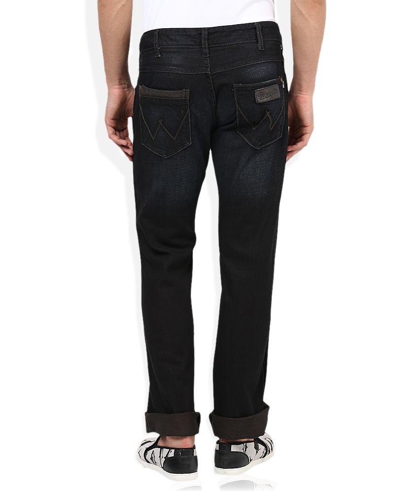 Wrangler Black Regular Fit Traveler Jeans - Buy Wrangler Black Regular ...