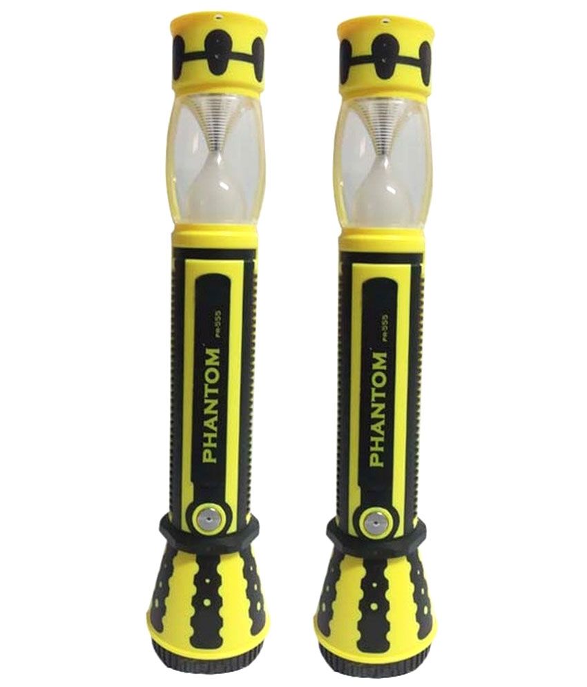 DocossSET OF 2 (PR555) Rechargeable torch +Table lamp Torch Led