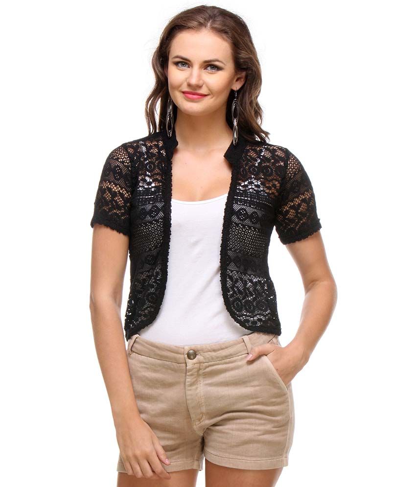 Buy Meee Black Cotton Shrugs Online at Best Prices in India Snapdeal