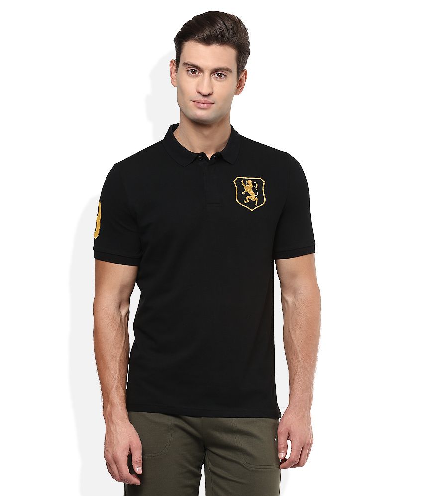  Giordano  Black Solid Polo T  Shirt  Buy Giordano  Black 