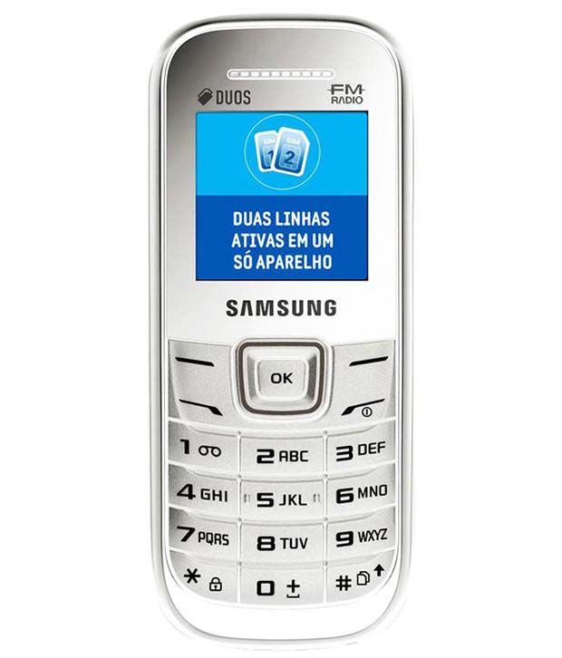 samsung e1207 white feature phone