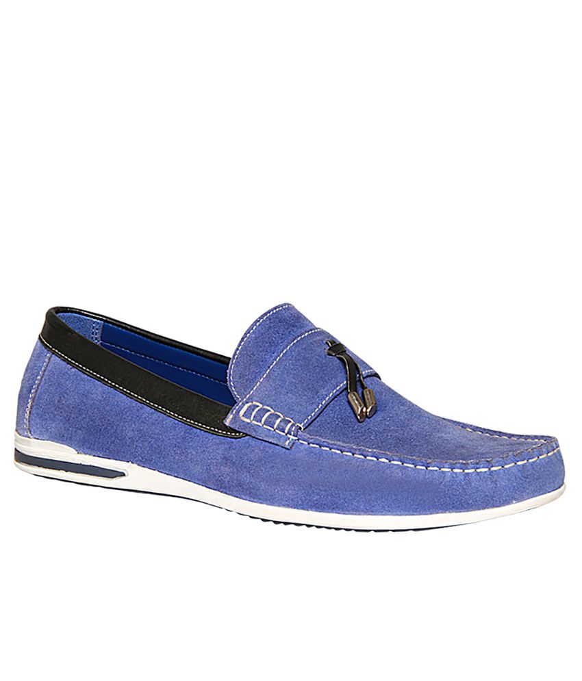 bata blue loafers