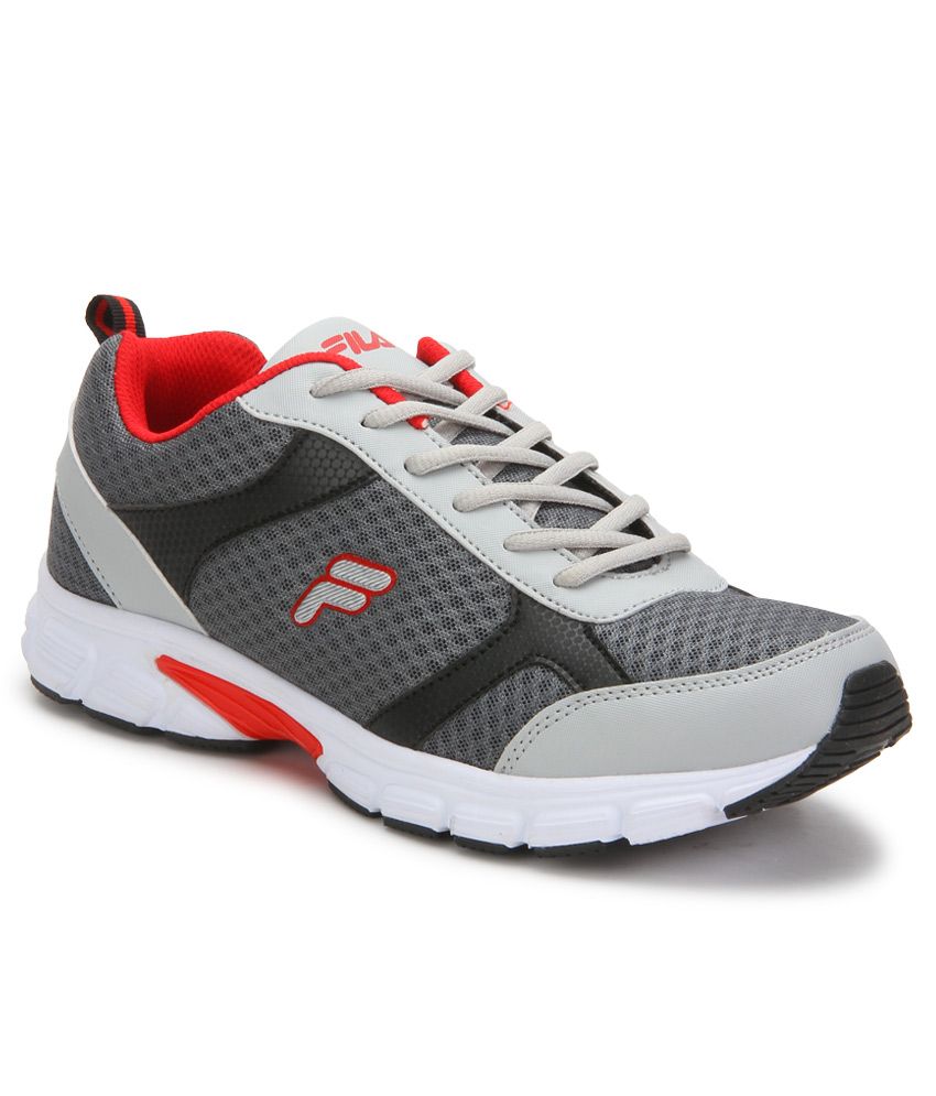 fila grey sports shoes