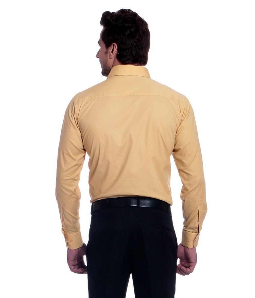 yellow formal shirt combination