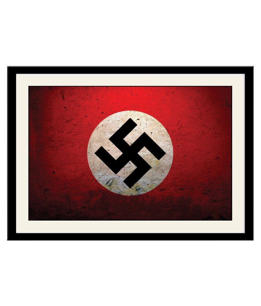 Artifa Multicolour Wooden Nazi Flag Design Poster With Frame Buy Artifa Multicolour Wooden Nazi