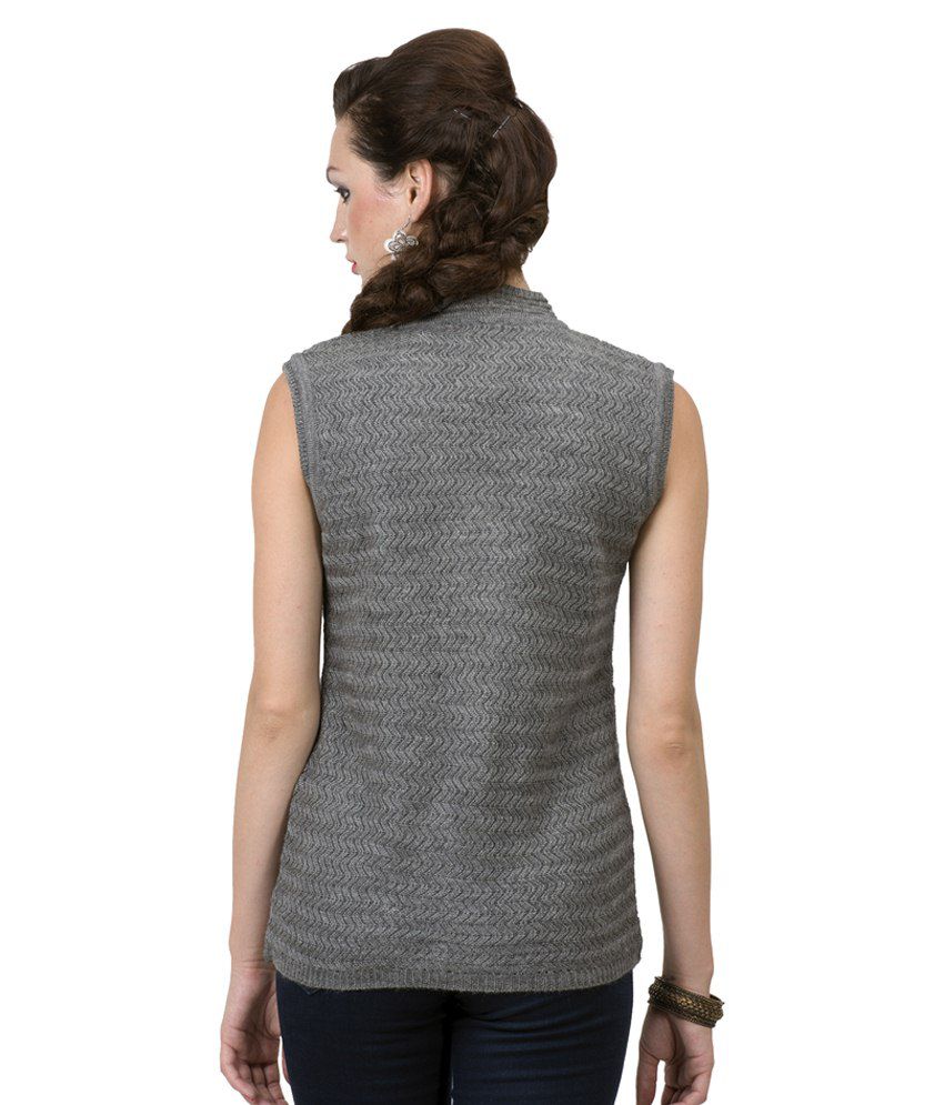 Buy Dynamis Gray Acrylic Buttoned Cardigans Online at Best Prices in ...