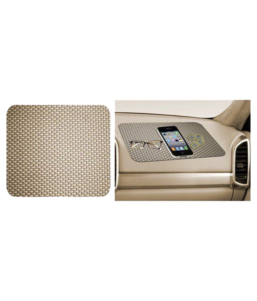 Gran Car Dash Mat For Hyundai Verna Beige Black Pack Of 2 Buy