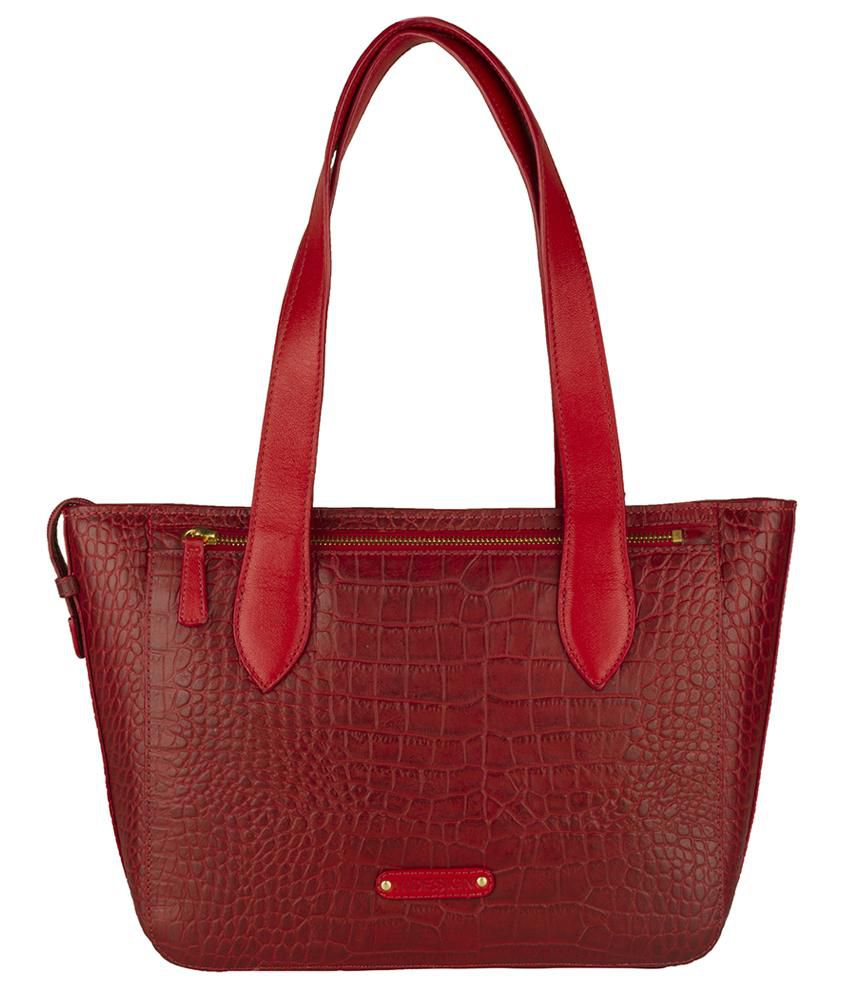 Hidesign Red Leather Shoulder Bag - Buy Hidesign Red Leather Shoulder Bag Online at Best Prices 