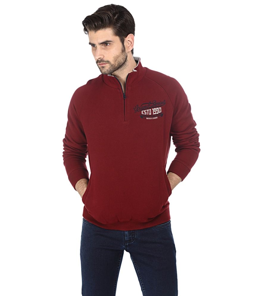 maroon cotton sweatshirt