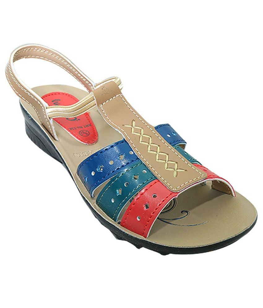 VKC Fancy Beige Heeled Sandals Price in India- Buy VKC Fancy Beige Heeled  Sandals Online at Snapdeal