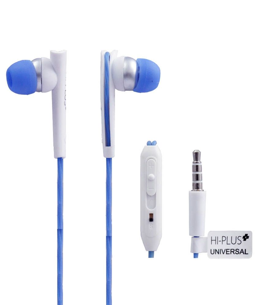 Hitech Hiplus H35 In Ear Wired Earphones With Mic Blue Buy Hitech Hi