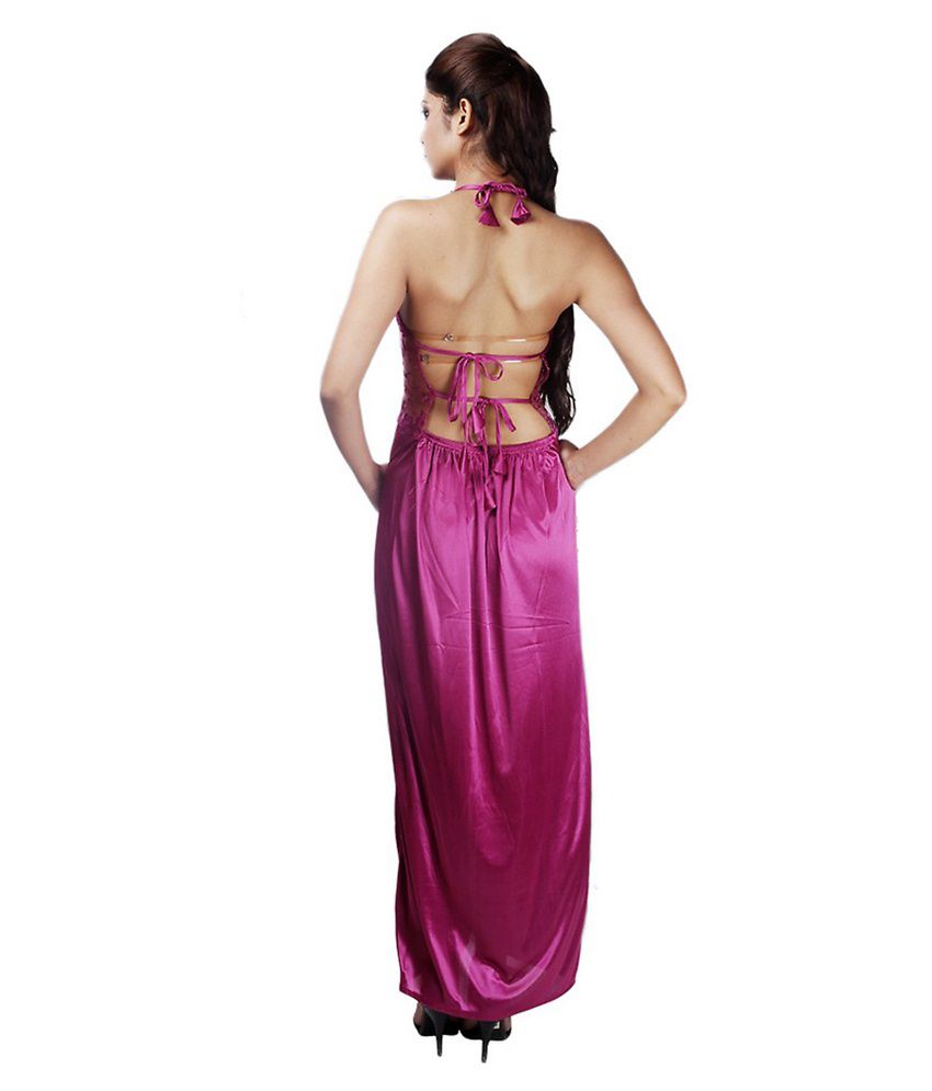 Buy Boosah Multi Color Satin Nighty And Night Gowns Pack Of 2 Online At Best Prices In India