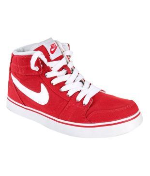 nike red shoes high ankle