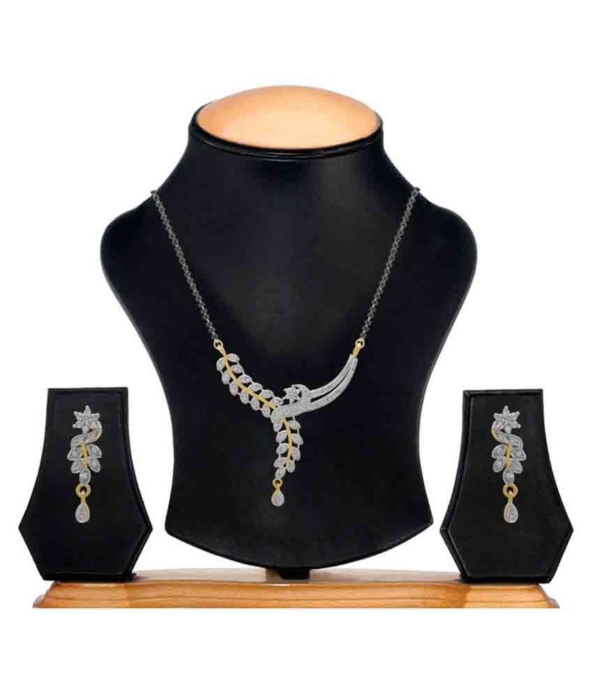     			Youbella American Diamond Gold Plated Mangalsutra Set