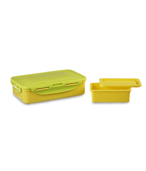 All Time Plastics Smart Lunch Box 800 ml Green and Yellow: Buy Online ...