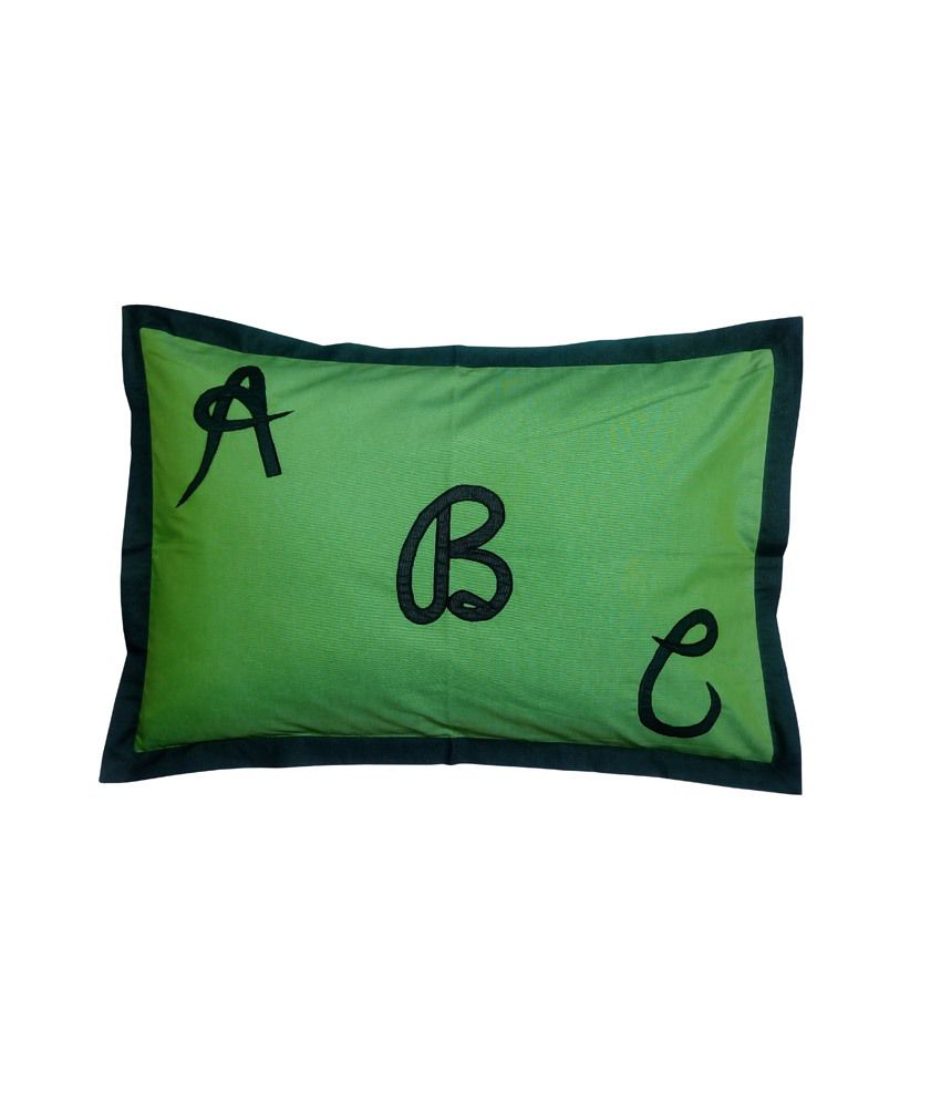     			Hugs'n'Rugs - Regular Green Cotton Pillow Covers 60*40 ( Pack of 1 )