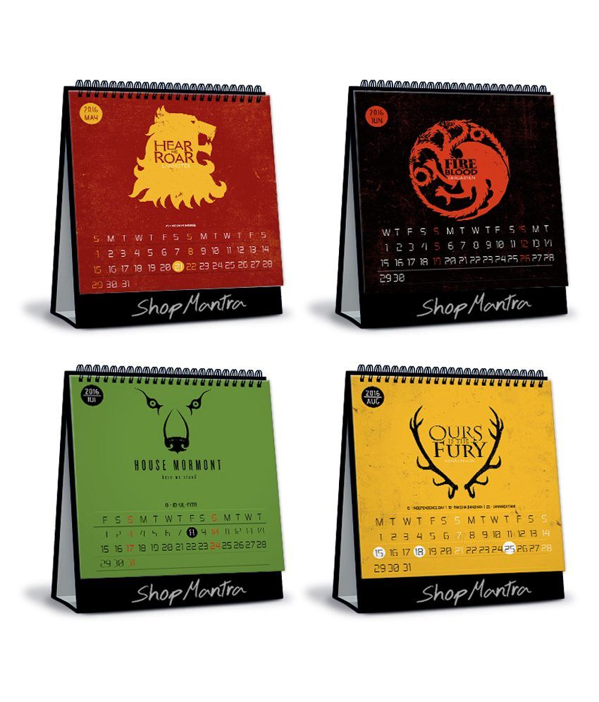 Shopmantra Multicolour Game Of Thrones Desk Calendar Buy Online