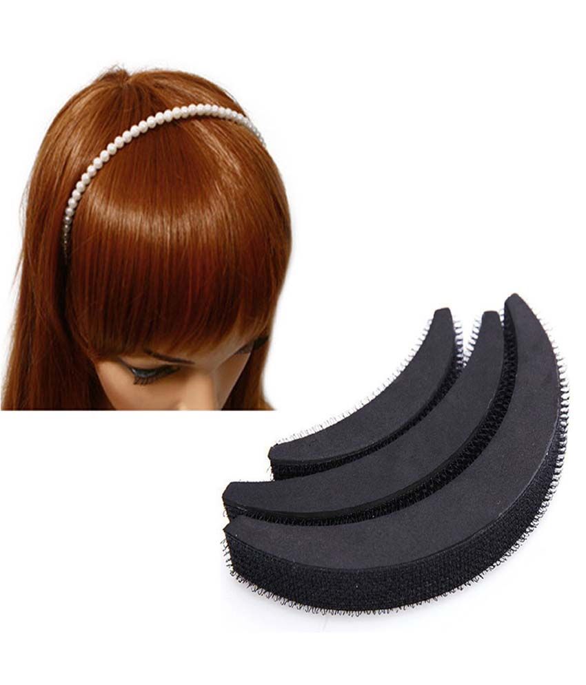 Style Tweak Combo Of Hair Puff And Pearl Hair Band - Set Of 3: Buy Online  at Low Price in India - Snapdeal