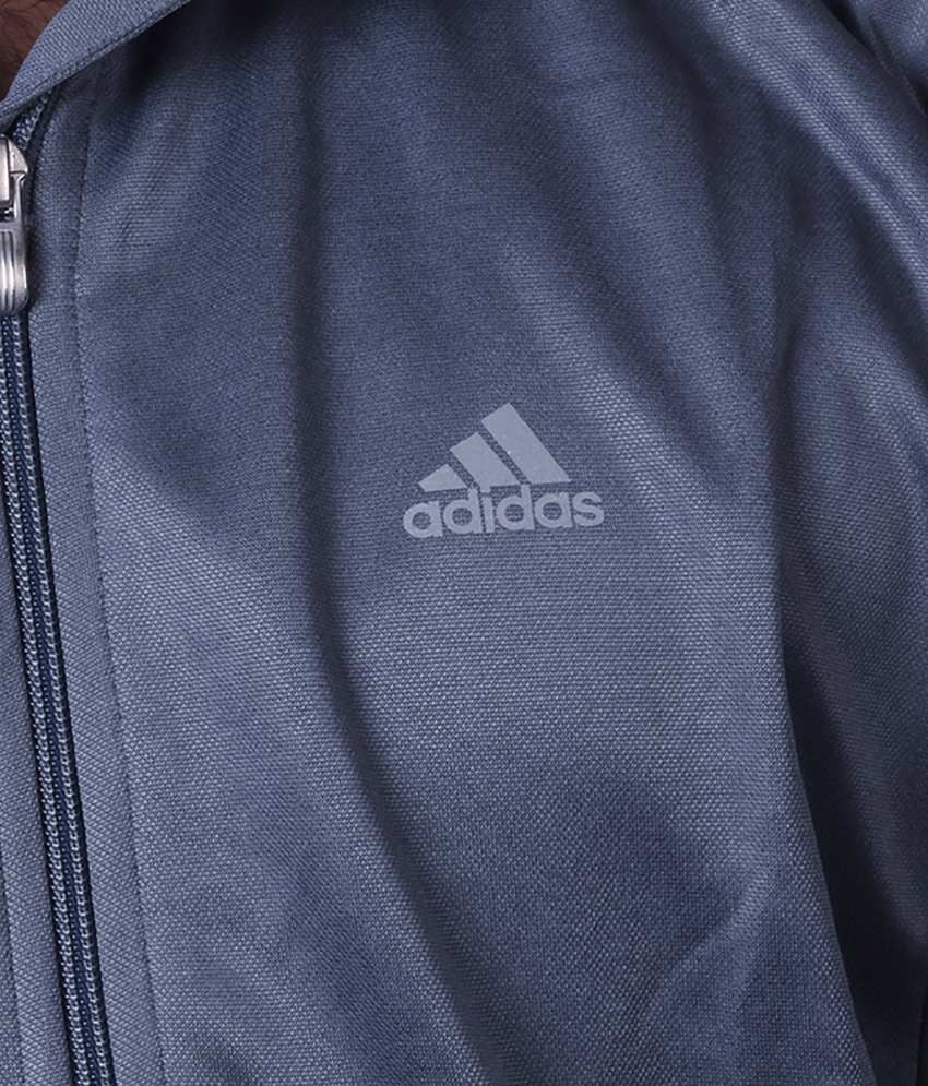 Adidas Grey Polyester High Neck Zipper - Buy Adidas Grey Polyester High ...