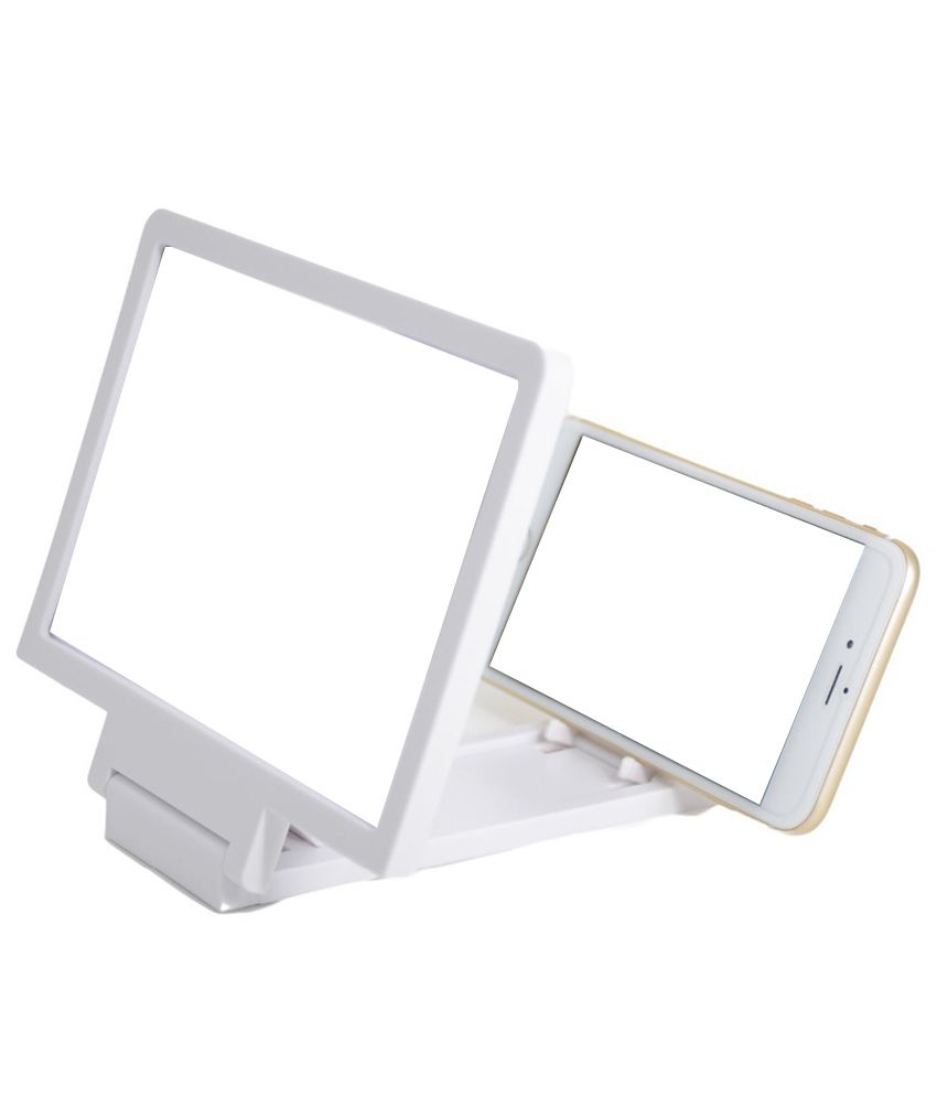 Grabstore Universal Mobile Screen Enlarger White Selfie Sticks