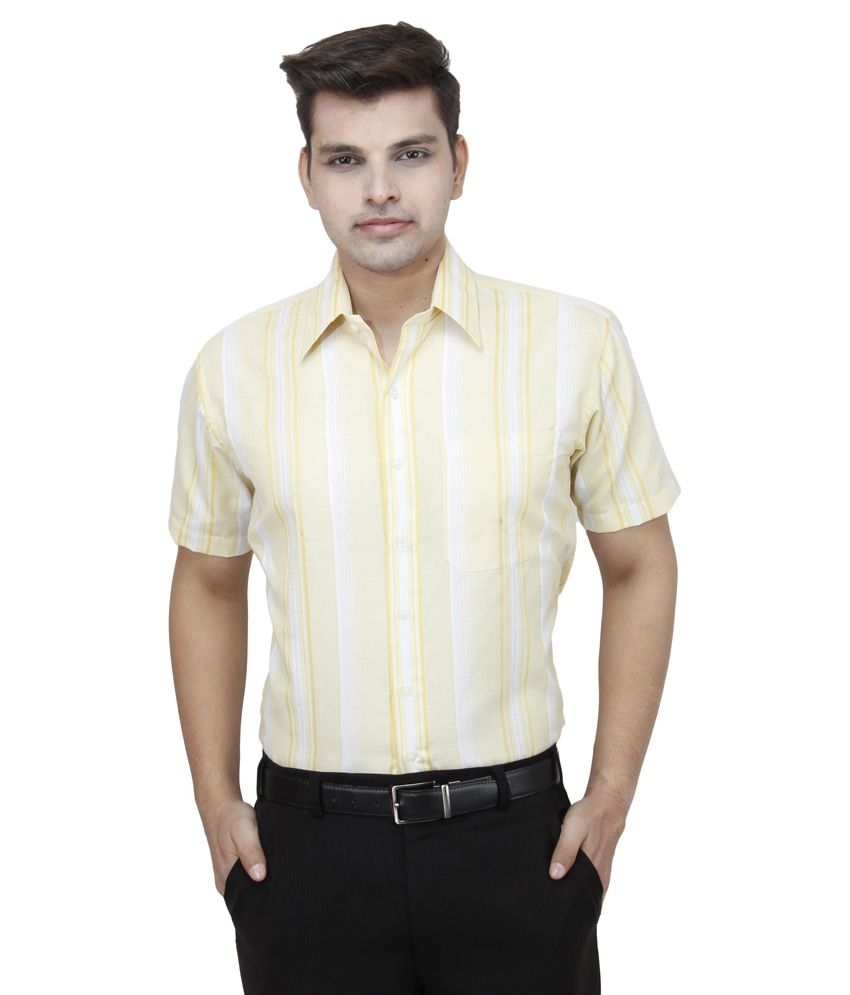 yellow formal shirt combination