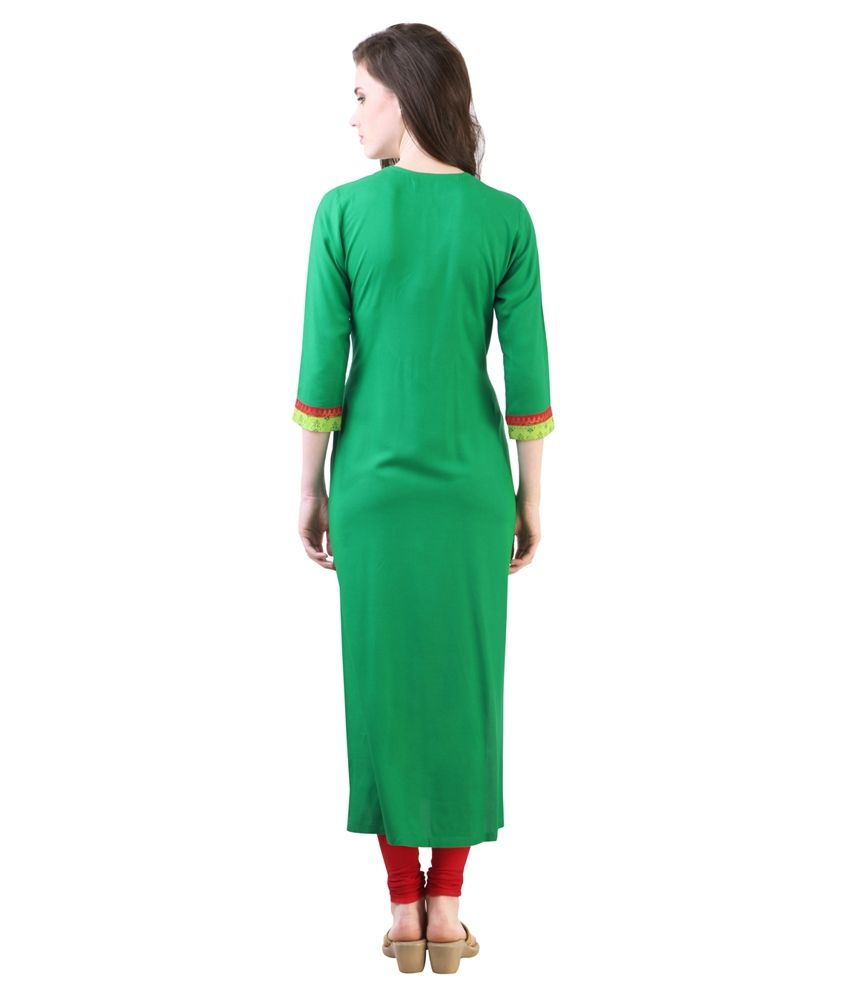 green rayon kurti
