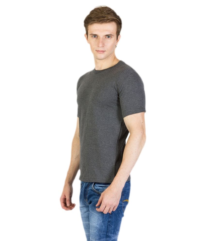 Value Shop India Grey Cotton T-Shirt - Buy Value Shop India Grey Cotton ...