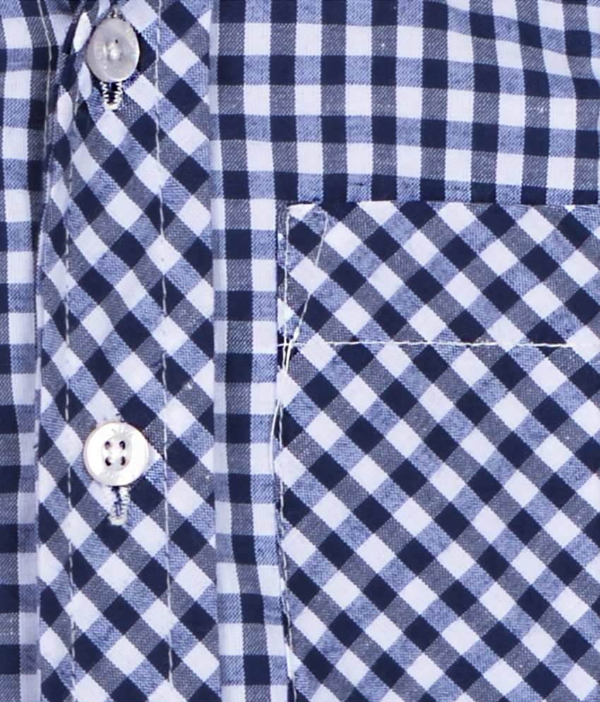 sky blue checks shirt