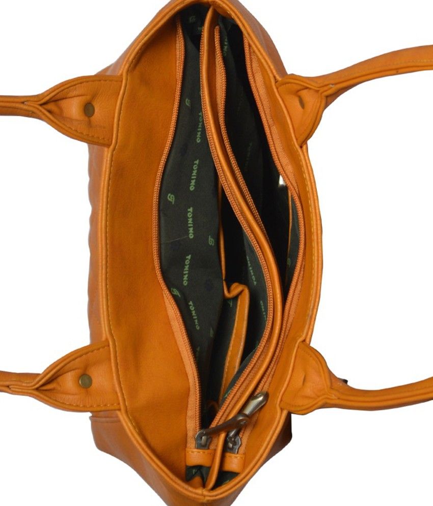 small orange shoulder bag