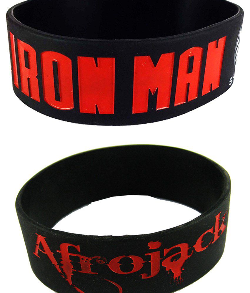 Combo Of Iron Man Afrojack Wrist Band Wristband Bracelet Buy Online At Low Price In India Snapdeal