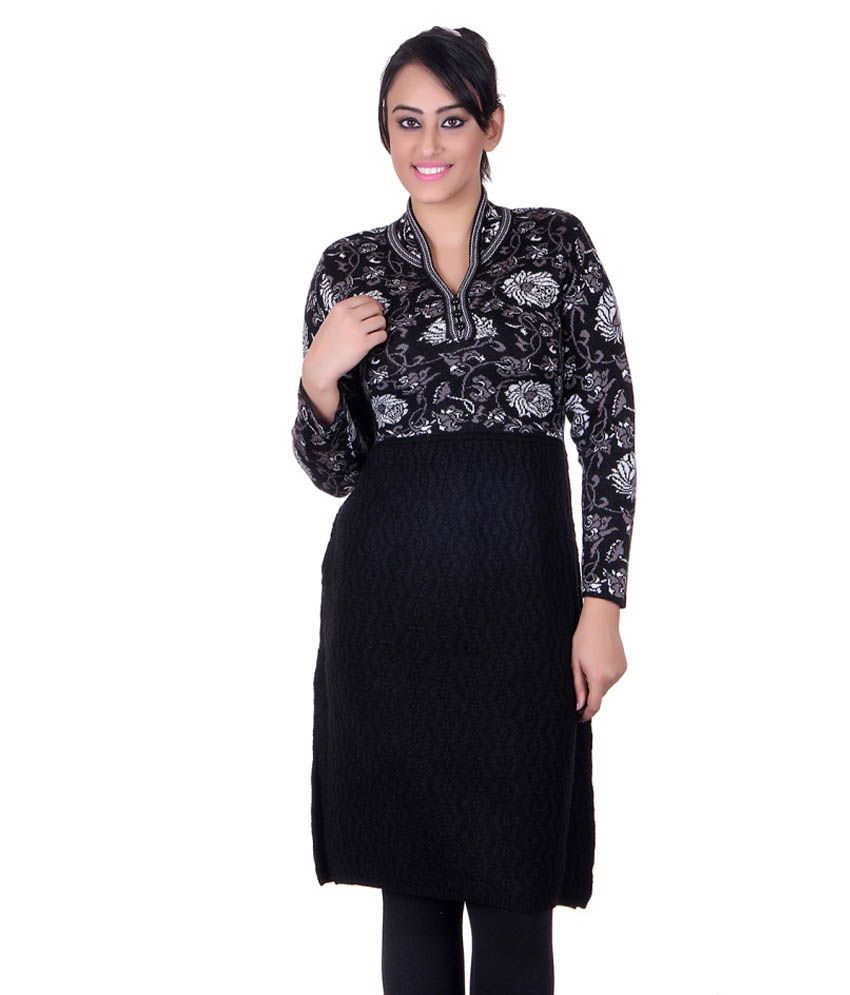 Giulia Black Acrylic Kurti - Buy Giulia Black Acrylic Kurti Online at ...