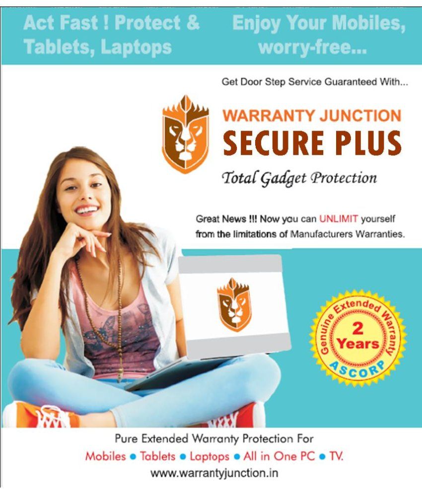 Warranty Junction Extended Warranty For For 2 Years On Laptop Rs.35000