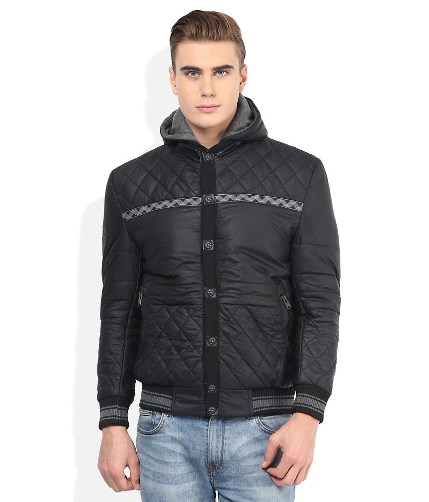 Fort Collins Black Solid Quilted Jacket 