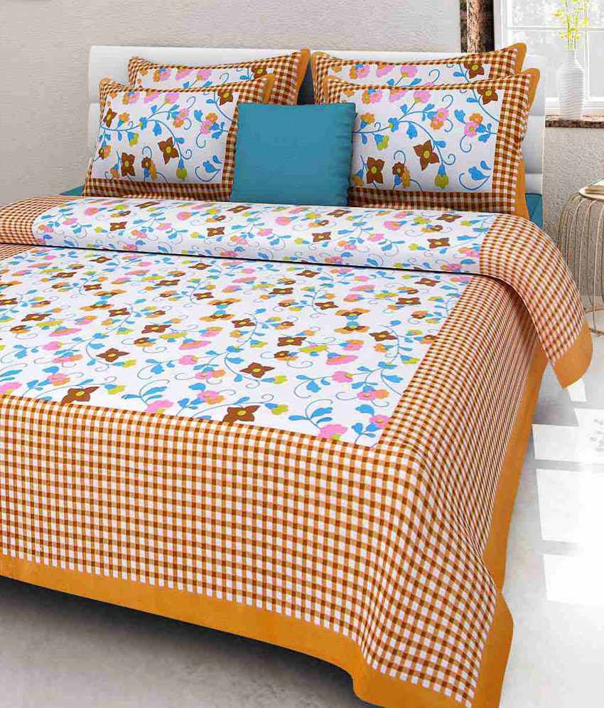     			Frion Kandy Cotton 1 Bedsheet with 2 Pillow Covers ( x )