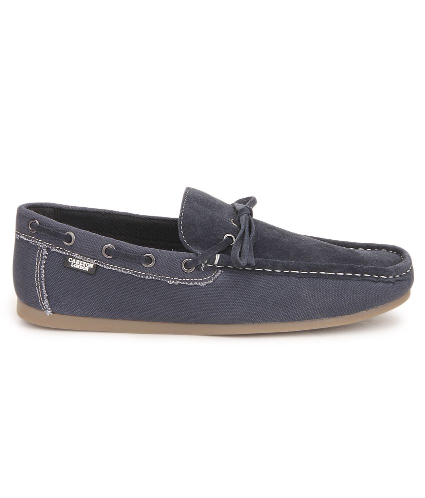 Carlton London Navy Loafers - Buy Carlton London Navy Loafers Online at ...