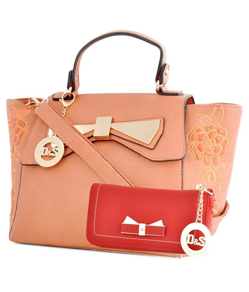 Dolse & Stela Orange Shoulder Bag With Wallet Buy Dolse & Stela