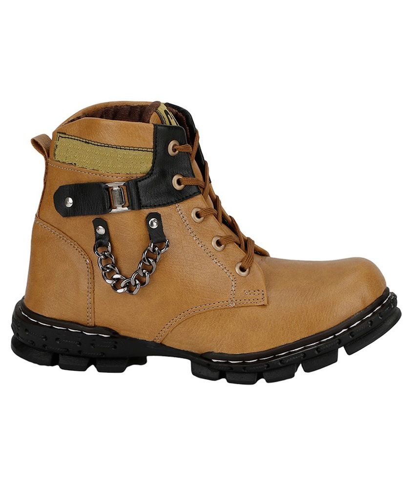 Kzaara Tan Boots Buy Kzaara Tan Boots Online at Best Prices in India