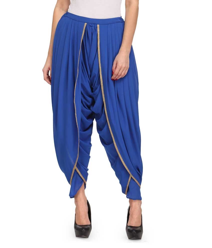 blue dhoti pants