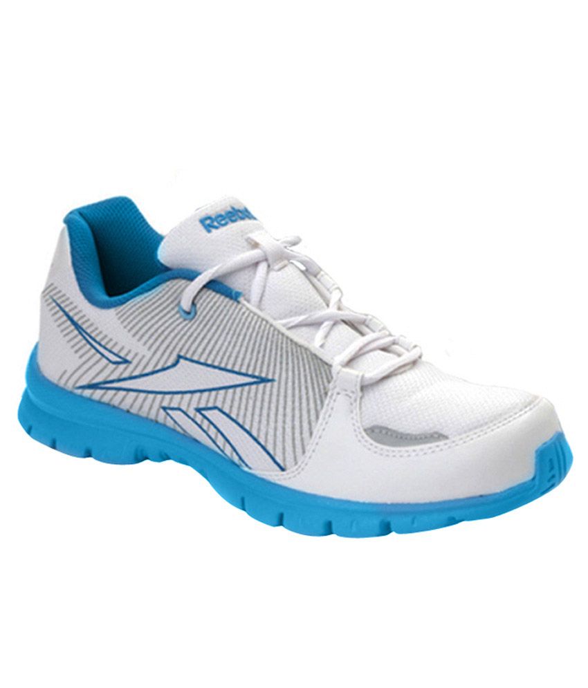 Reebok White and Blue Sport Shoes For Kids Price in India- Buy Reebok ...