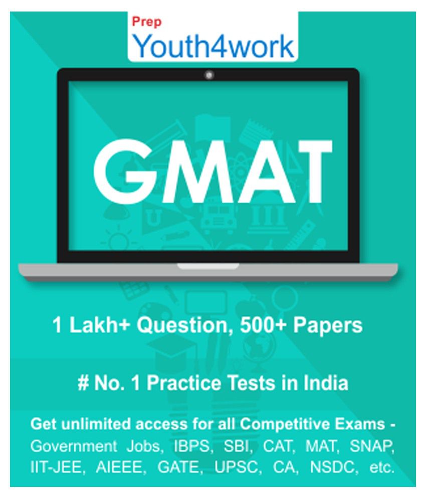     			ONLINE DELIVERY VIA EMAIL - Youth4work GMAT Practice Tests Prep Unlimited Access 500 topic wise tests for All Competitive Exams