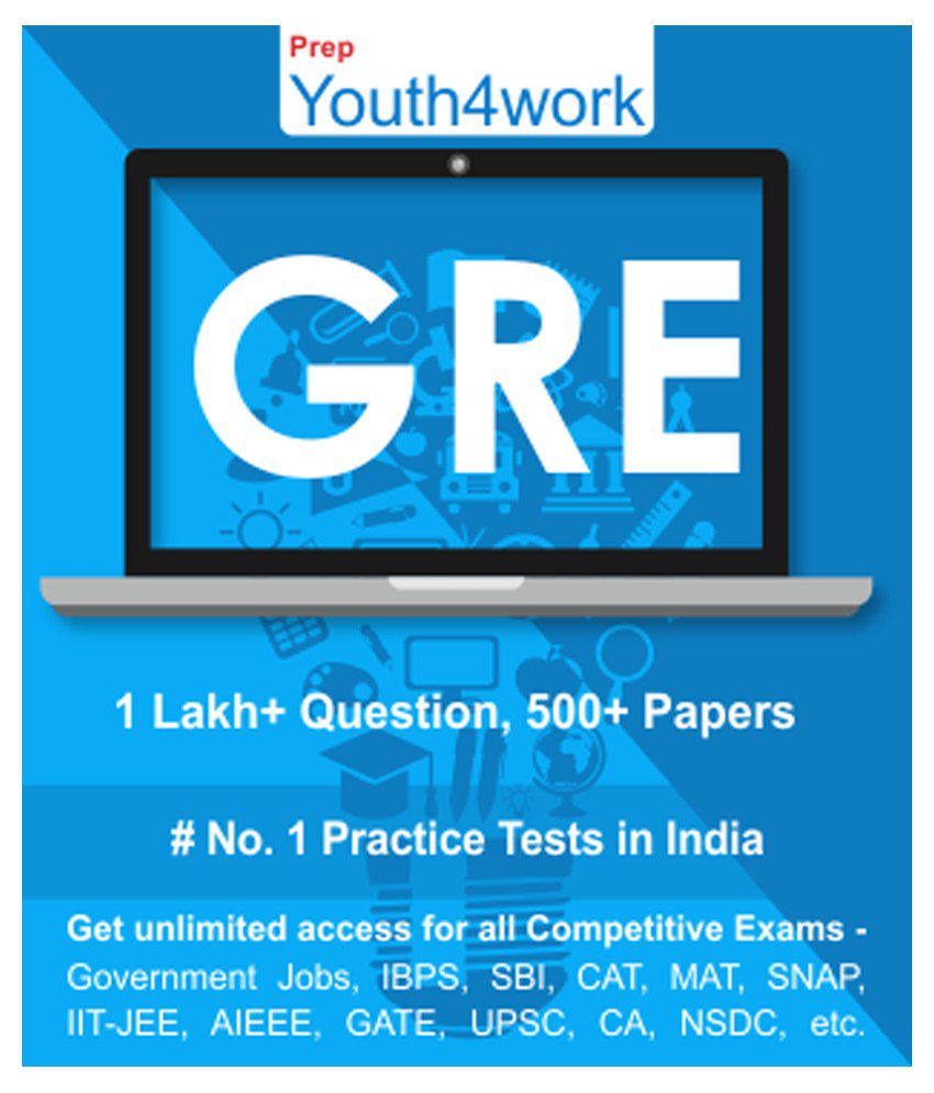     			ONLINE DELIVERY VIA EMAIL - Youth4work GRE Practice Tests Prep Unlimited Access 500 topic wise tests for All Competitive Exams