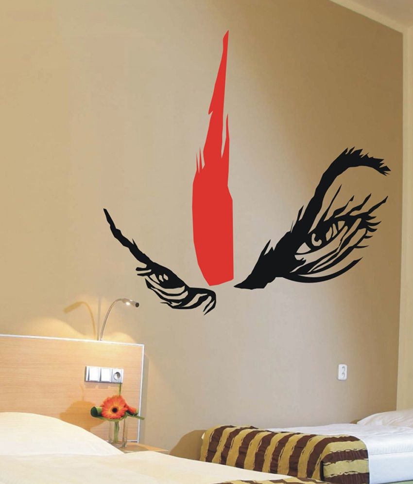     			Decor Villa Black Angry Eyes Wall Sticker