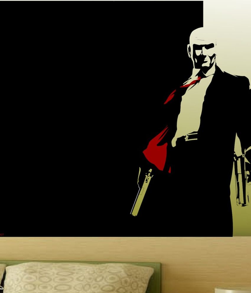     			Decor Villa Black Hitman Wall Sticker