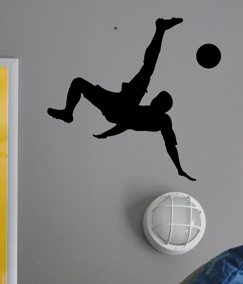     			Decor Villa Black Let's Football Wall Sticker