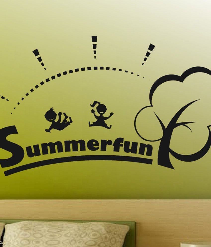     			Decor Villa Black Summer Wall Sticker