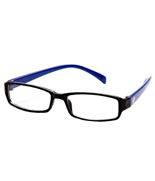 MagJons Light Blue & Navy Blue Rectangle Unisex Eyeglasses Frame